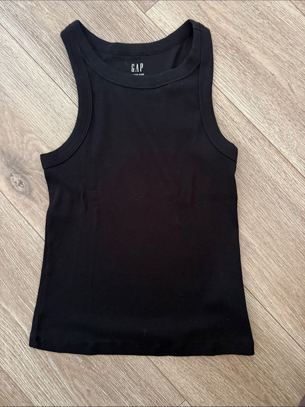 GAP Black Ribbed Muscle Tank